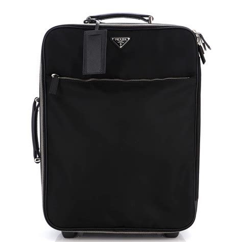 prada trolley ebay|Prada Tessuto and Saffiano Trolley Rolling Luggage Black .